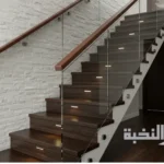 تركيب درابزين زجاج مع خشب